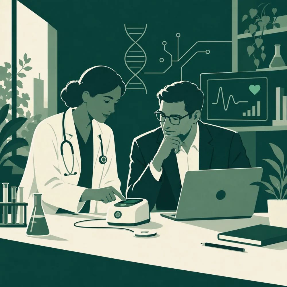 A clinician and founder collaborate on medical technology, health data, artificial intelligence and life-science innovation